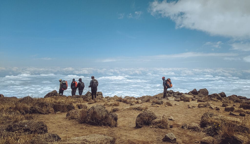 Kilimanjaro trekkers and guides