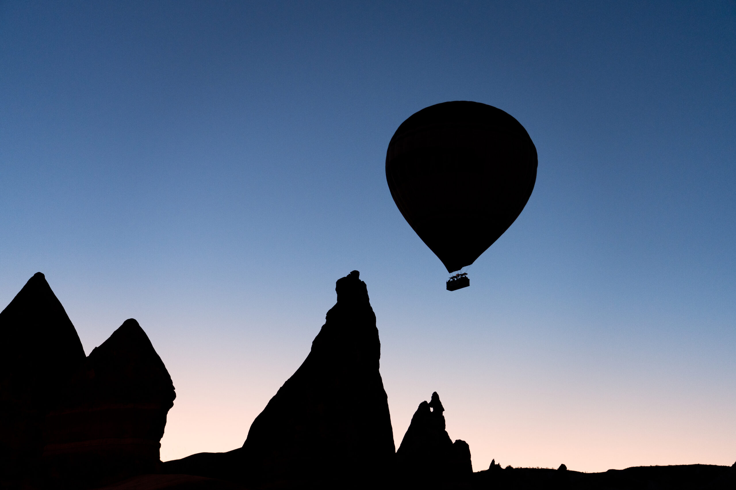 Turkey hot air balloon silhouette