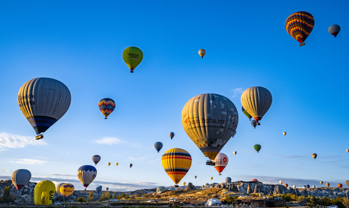 Hot air balloons in Cappadocia