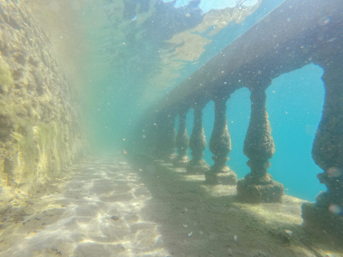 underwater terraces in Lake Atitlan