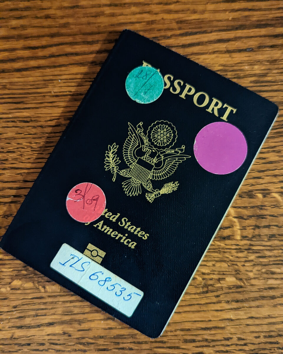 Front of passport.
