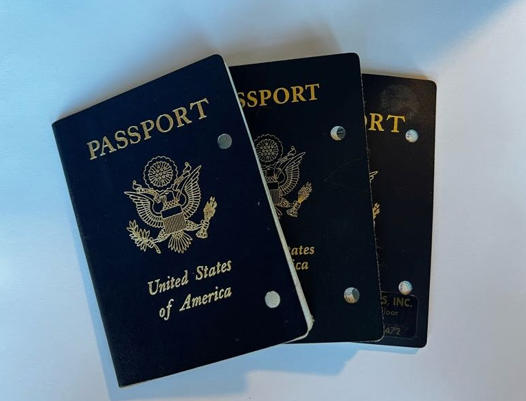 Old passports.