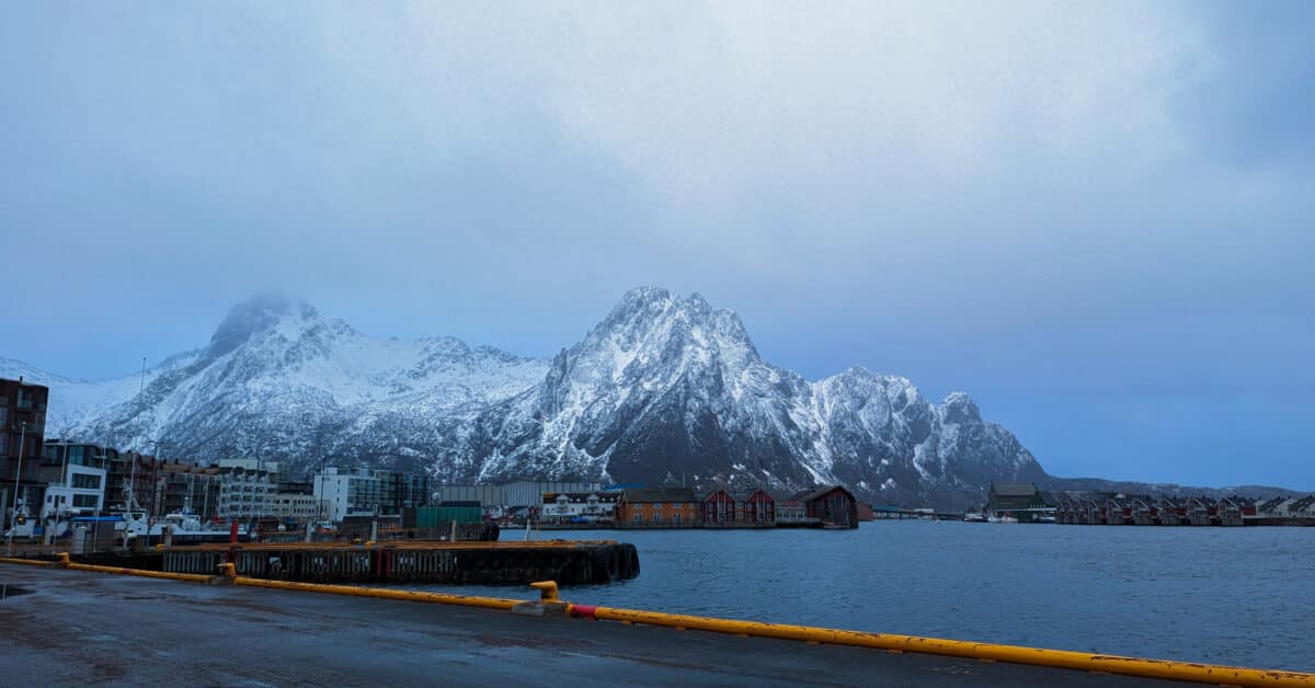 The ferry port in Lofoten.