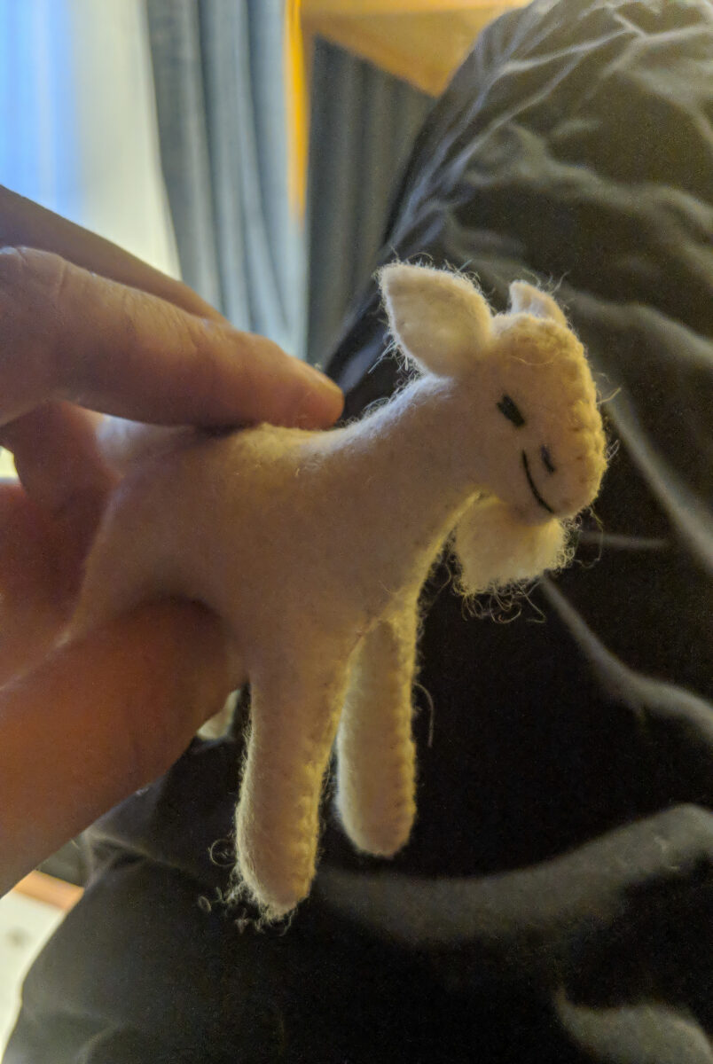 Stuffed toy goat