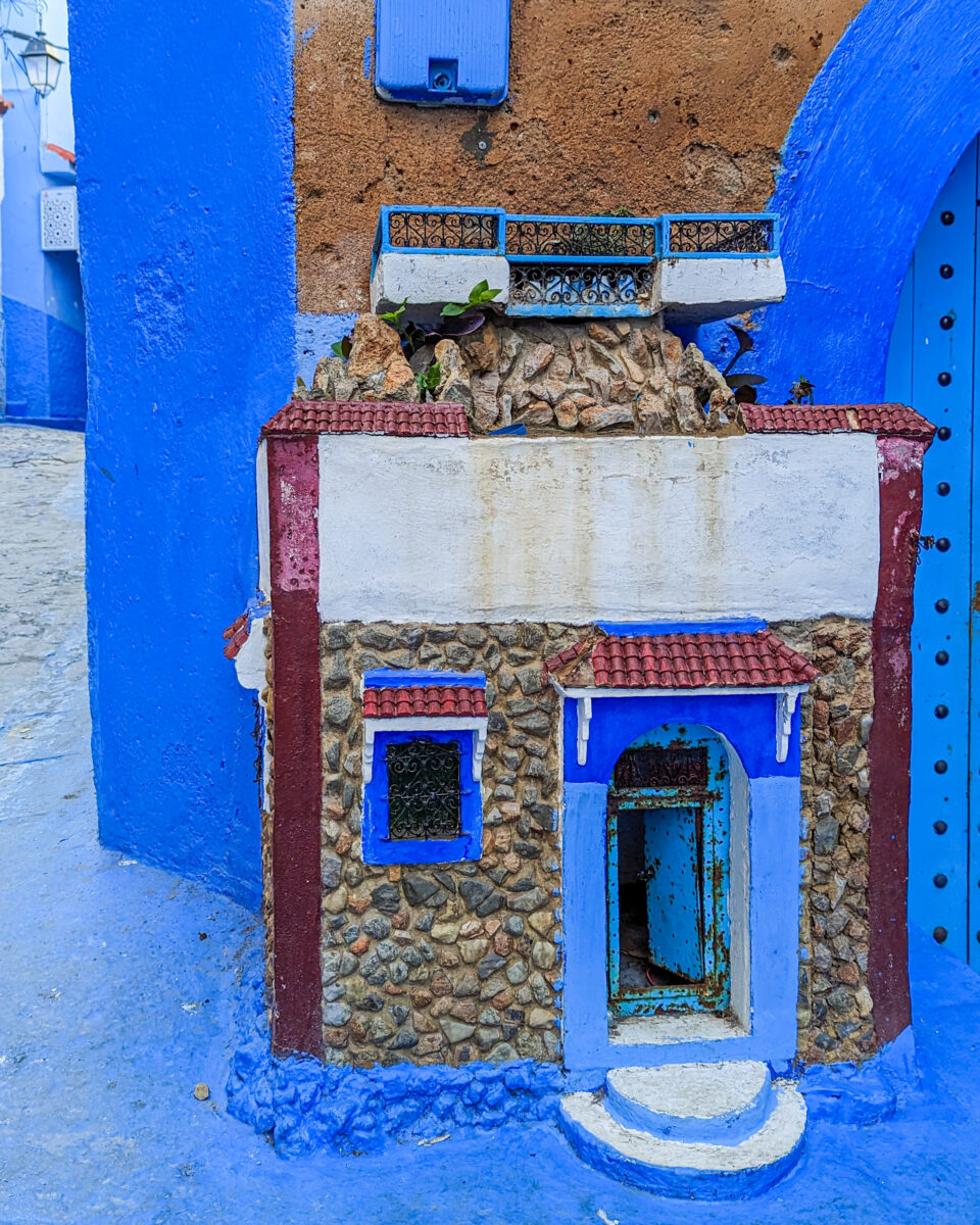 Cat house in Chefchaouen, Morocco