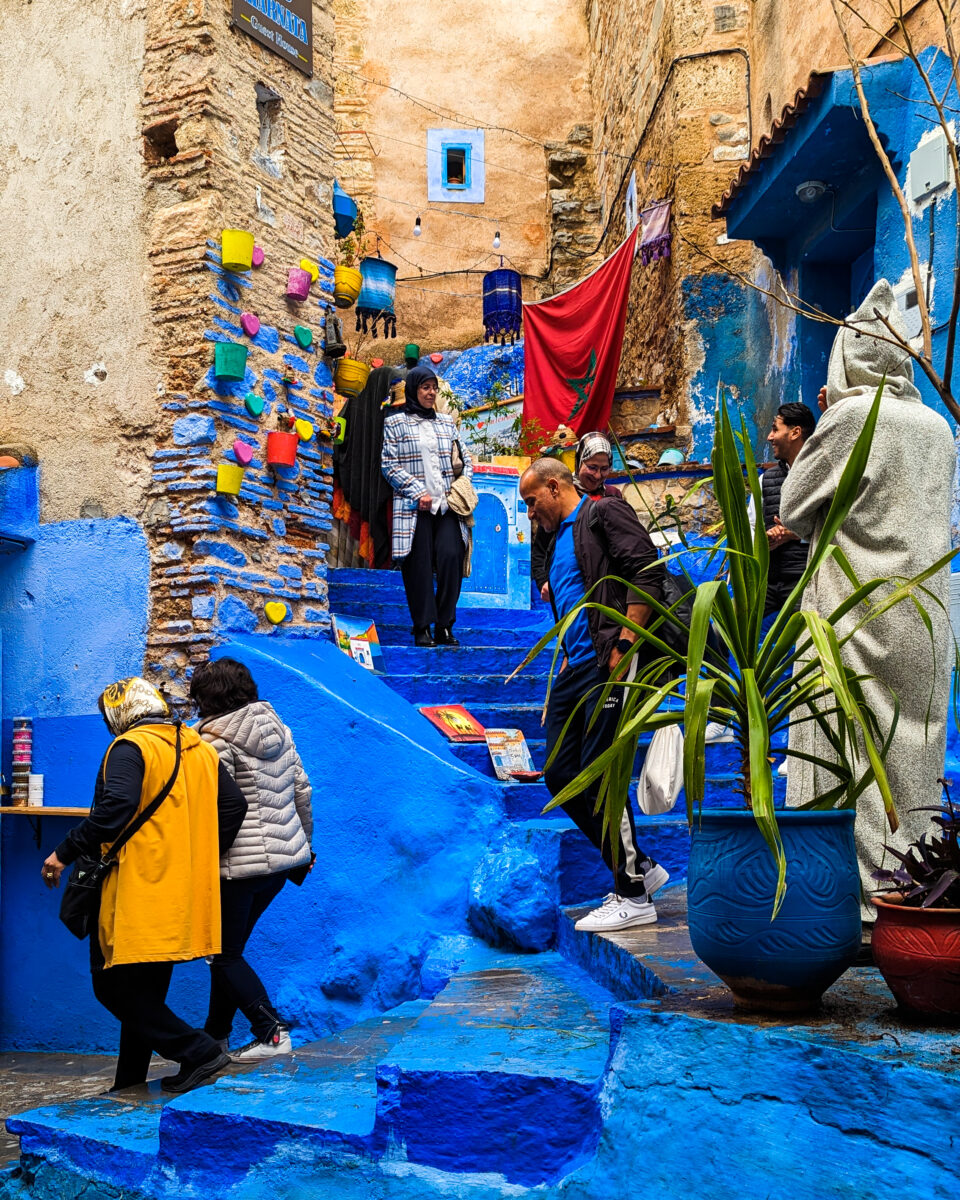 Locals in Chefchaouen, Morocco